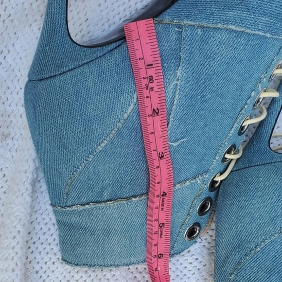 Barbara Bui Denim Stiletto Booties 39/9.5 - Picture 9 of 13